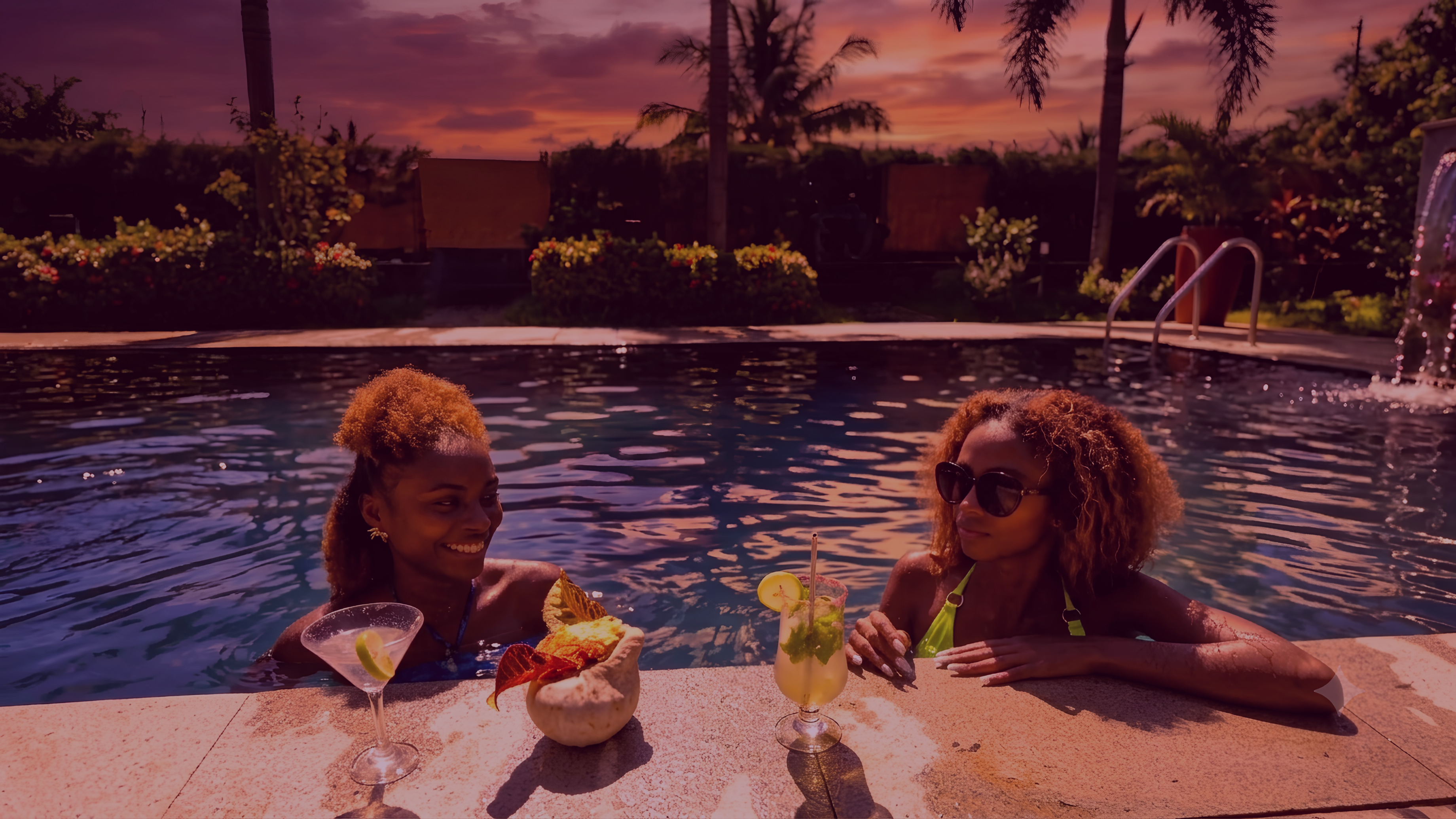 Moment de piscine à l'Hôtel Fleur d'Ylang, Nosy Be